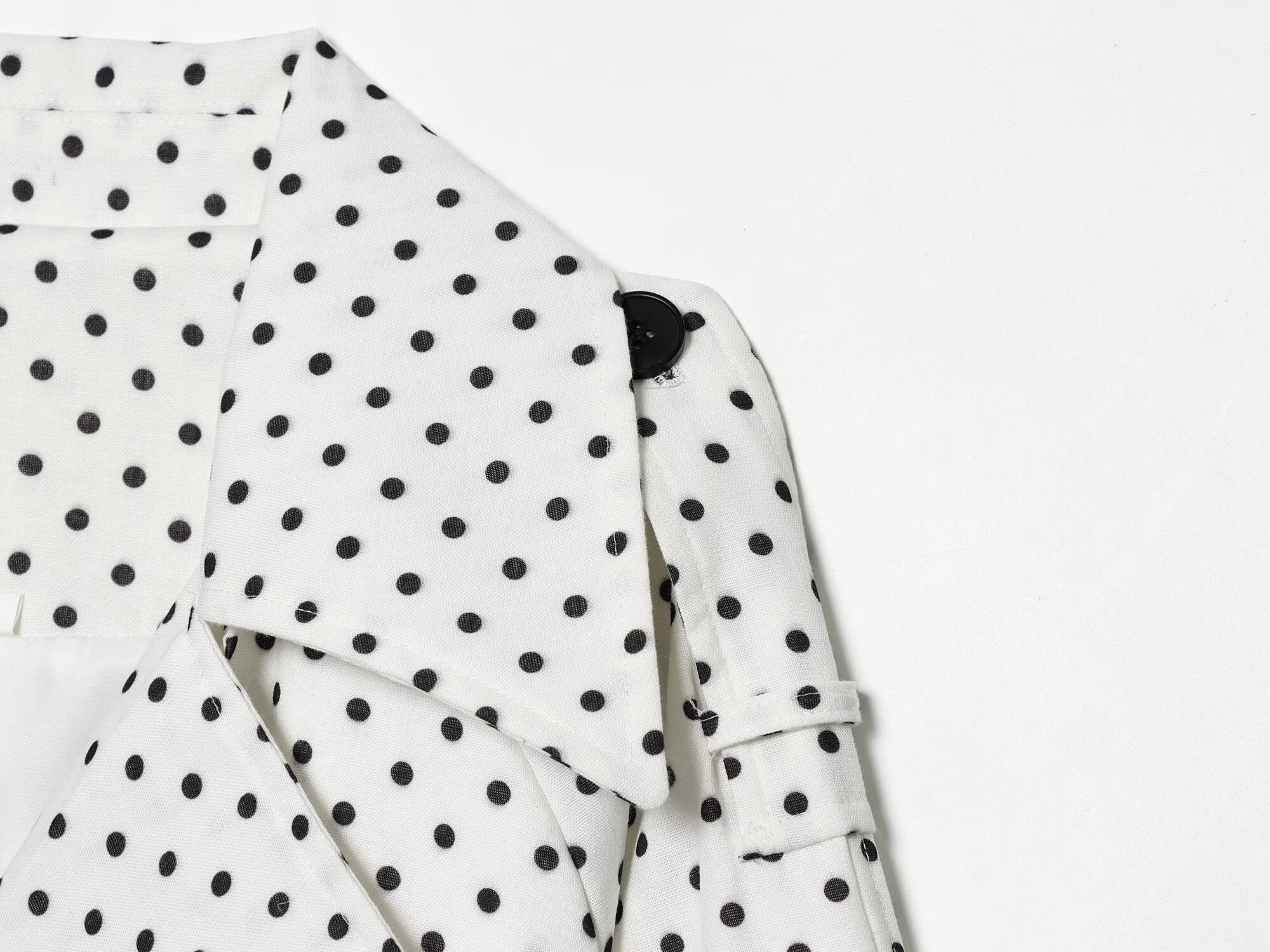 Women's with Belt polka dot windbreaker Coat