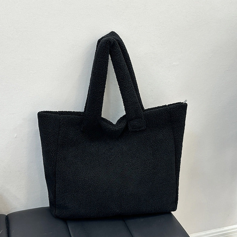 #238 Women's new fashion large-capacity lambswool bag