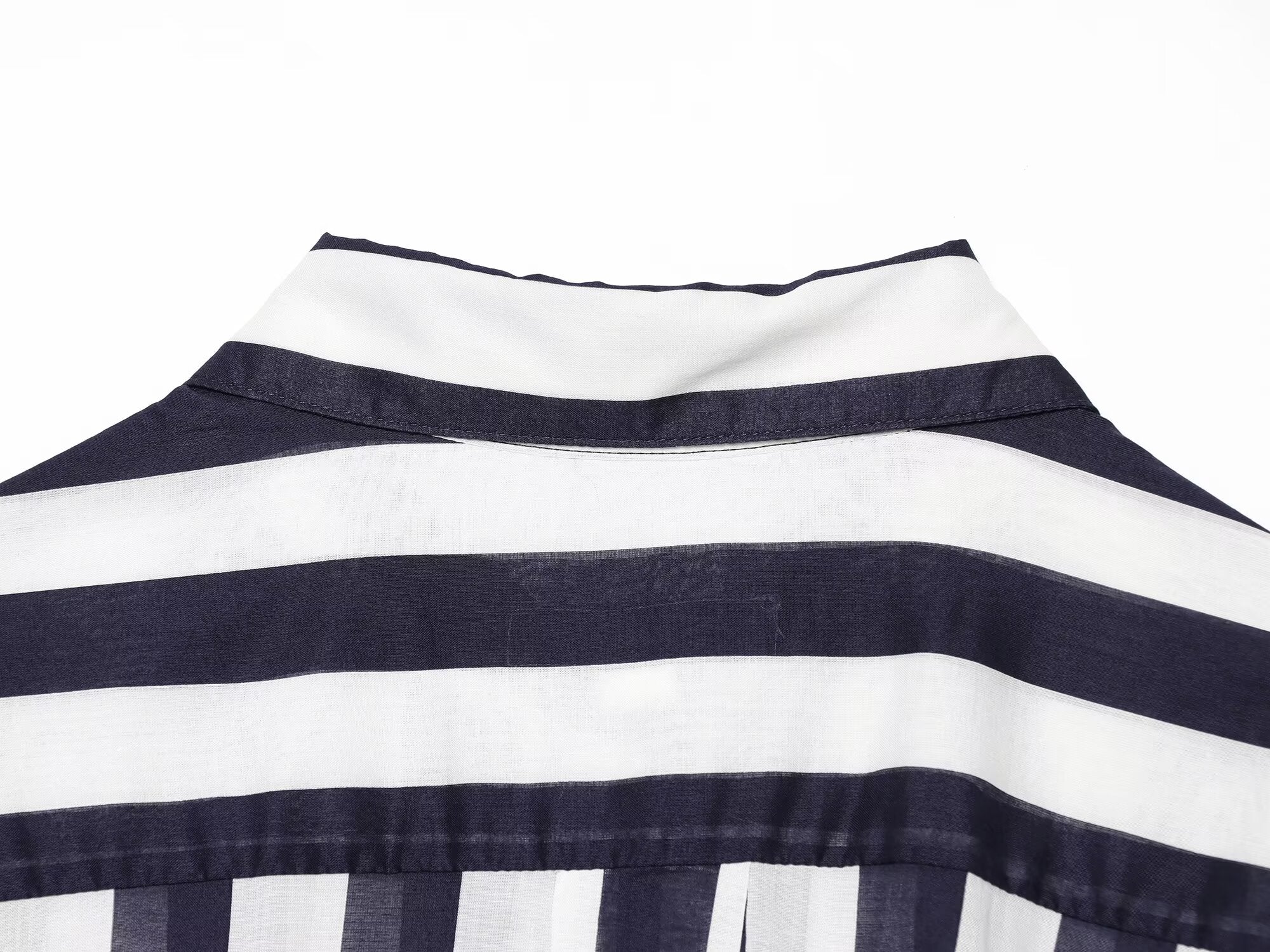 Women's With Belt Long Style Striped Shirt