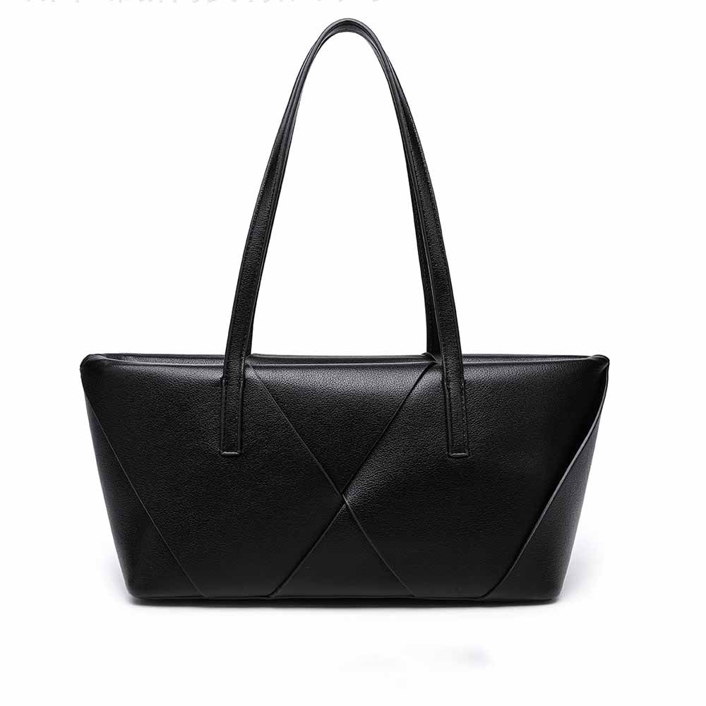 #208 Women's new stitching contrast shoulder bag large commuter handbag