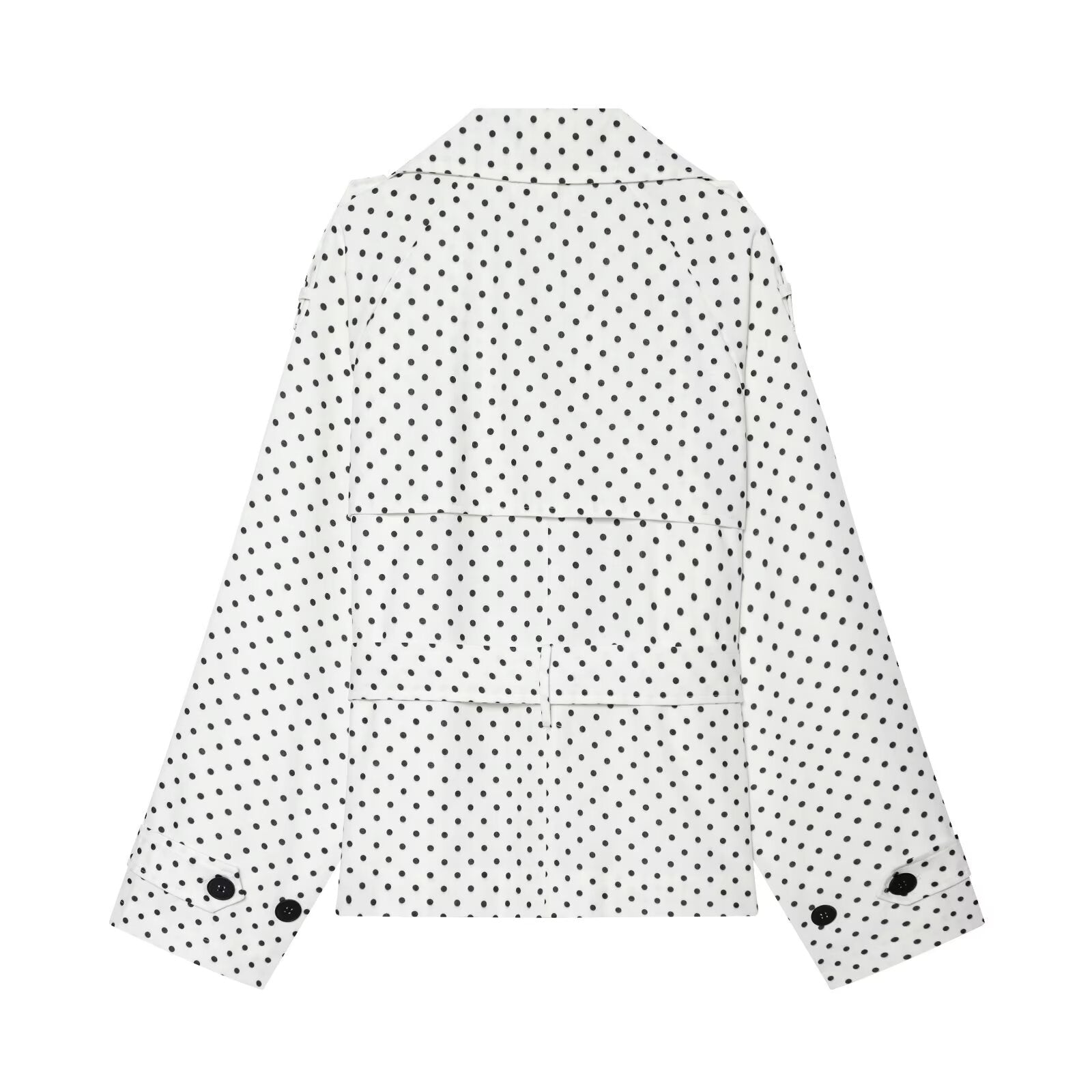 Women's with Belt polka dot windbreaker Coat