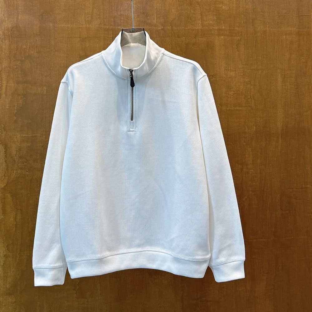 Women's new embroidered half-zipper lapel long-sleeved sweater
