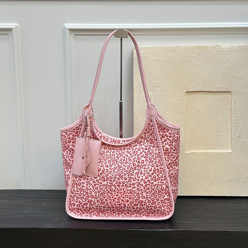 2026 women's new underarm bag shoulder bag portable Leopard print bag