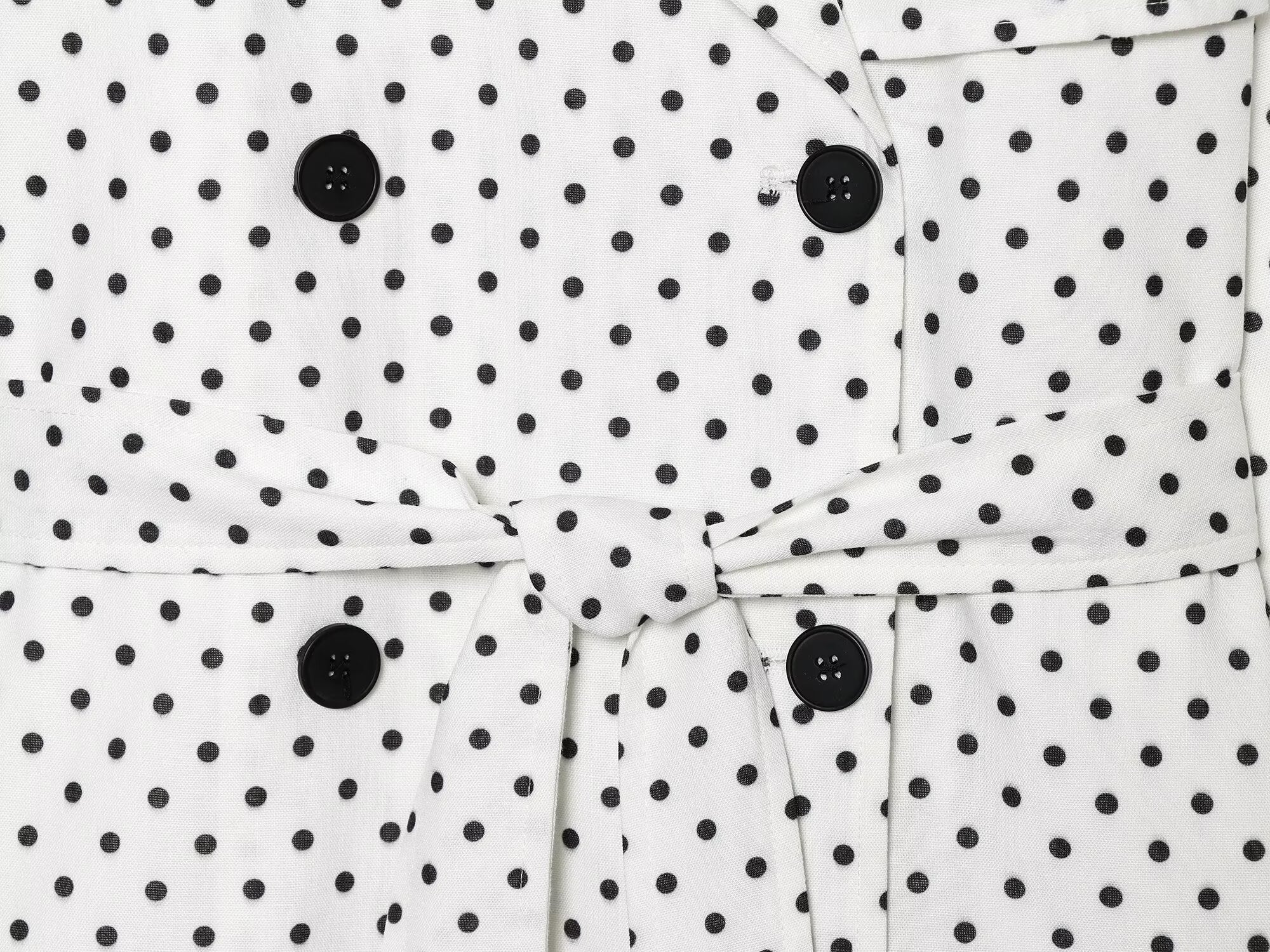 Women's with Belt polka dot windbreaker Coat