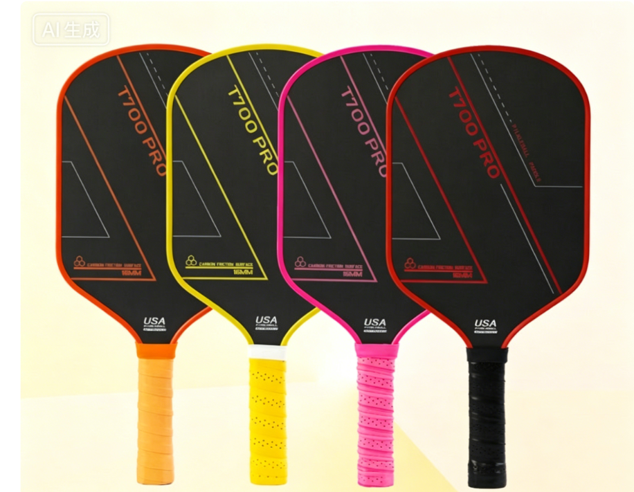 Hot Selling Pickleball Racket Color T700 Carbon Fiber Cloth Texture Frosted Customized/Patterned Rough Pickleball Racket Board