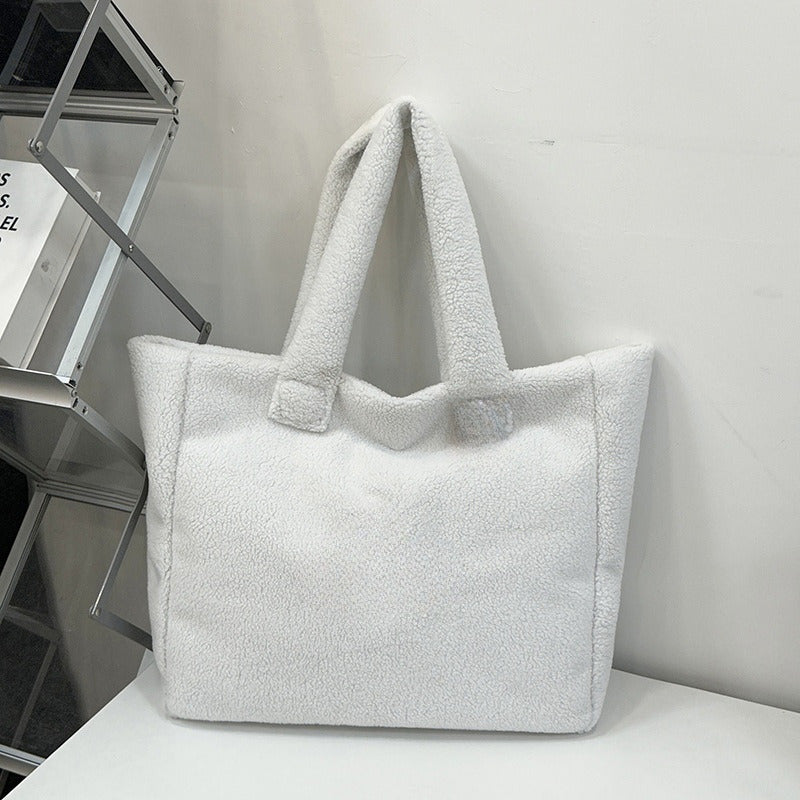 #238 Women's new fashion large-capacity lambswool bag