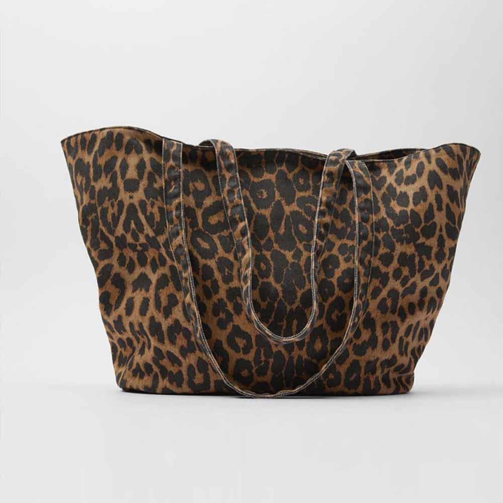 #999 Women's new leisure Leopard print large-capacity one-shoulder handbag