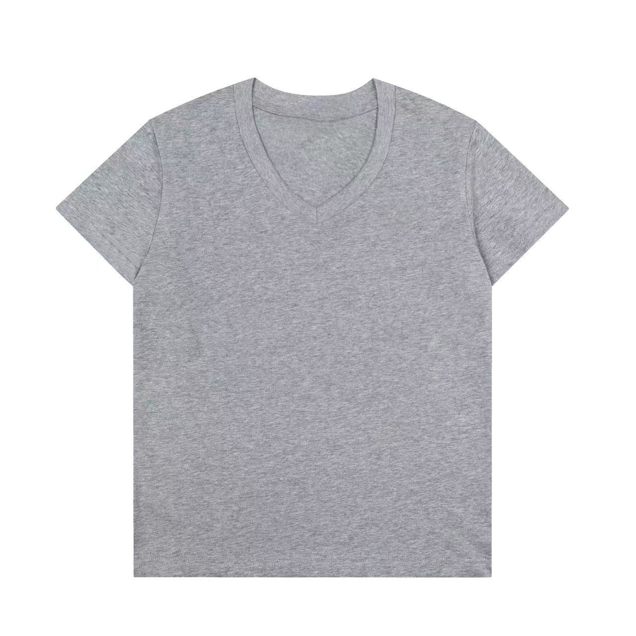 Women's new casual Joker V-neck short sleeve T-shirt