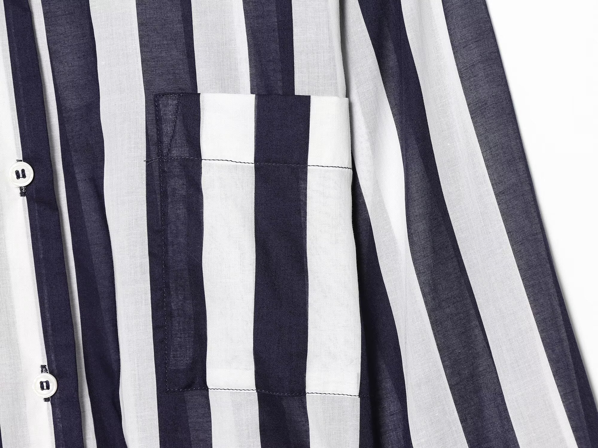 Women's With Belt Long Style Striped Shirt