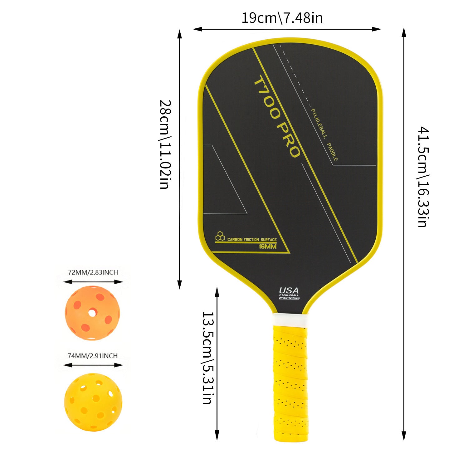 Hot Selling Pickleball Racket Color T700 Carbon Fiber Cloth Texture Frosted Customized/Patterned Rough Pickleball Racket Board
