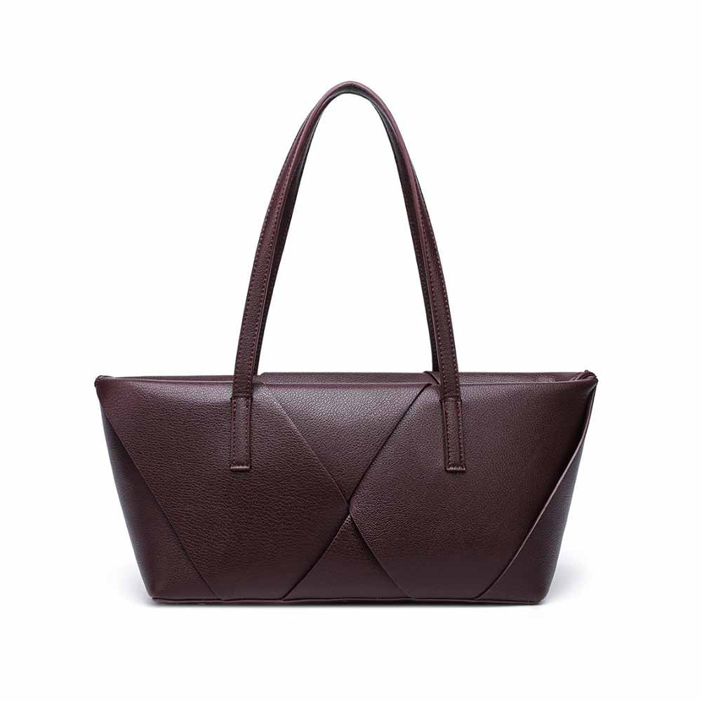 #208 Women's new stitching contrast shoulder bag large commuter handbag