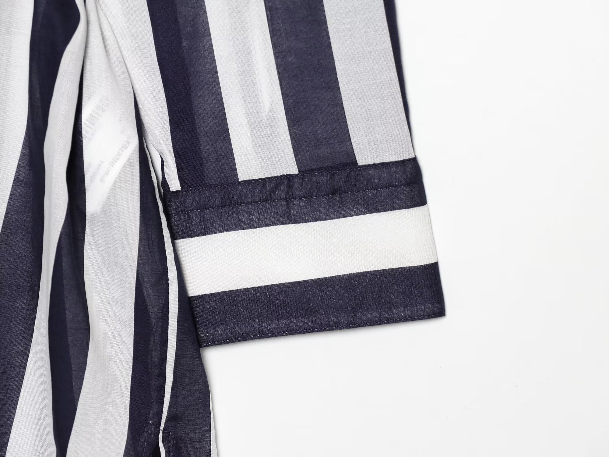 Women's With Belt Long Style Striped Shirt